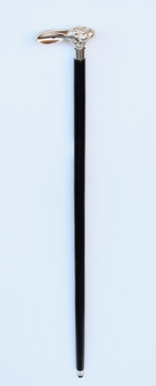 BLACK WOODEN WALKING STICK BUNNY HANDLE  92CM